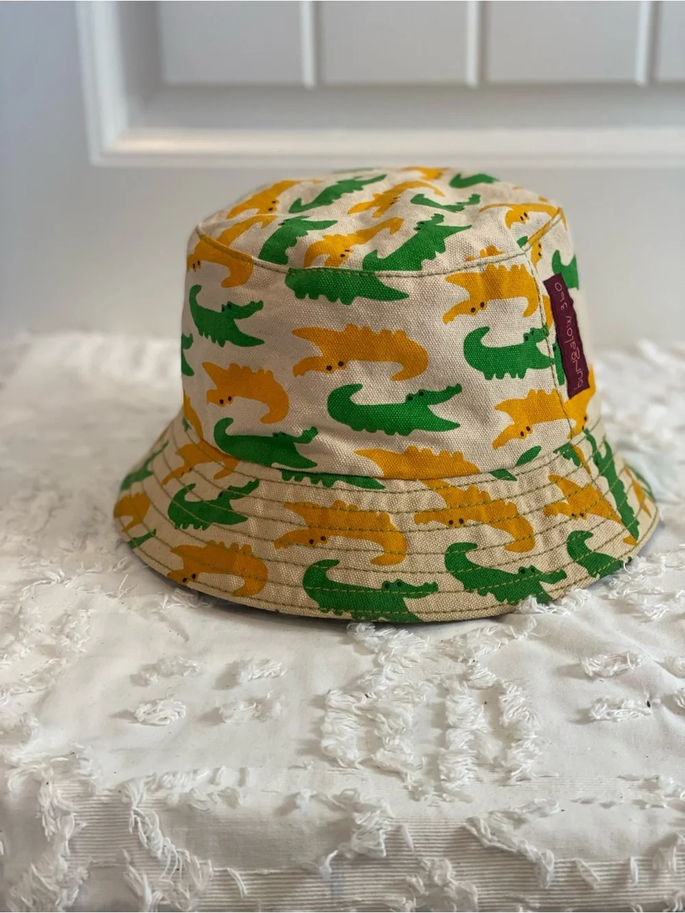 bungalow 360 Green & Yellow Alligator Print Bucket Hat